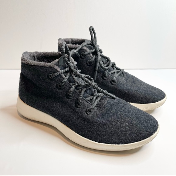 Allbirds Mizzle High Top Sneakers Wool Runners Charcoal Gray, Mens Size 11